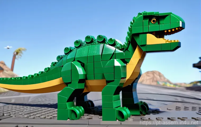 레고 크리에이터 공룡 시리즈 - Here are three detailed image generation prompts in English, based on the provided text about LEGO C...