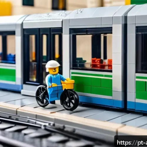 Home 32 레고 인기 시리즈 최신 소식 - A detailed LEGO City urban metro station scene during daytime, featuring realistic miniature benches...