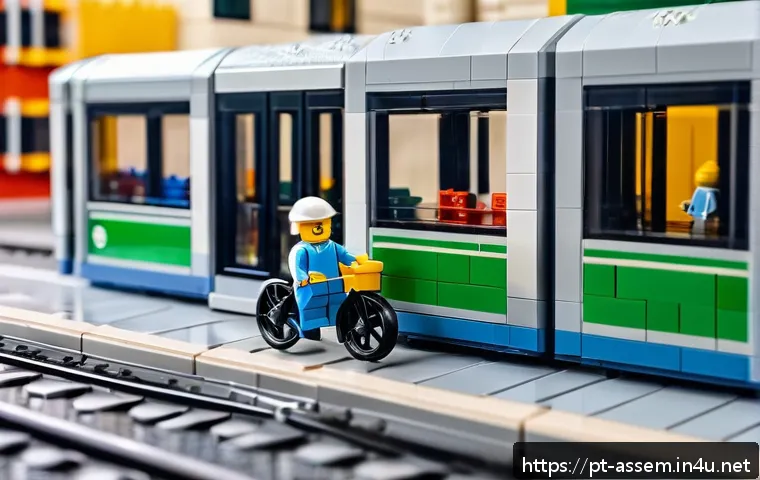 레고 인기 시리즈 최신 소식 - A detailed LEGO City urban metro station scene during daytime, featuring realistic miniature benches...