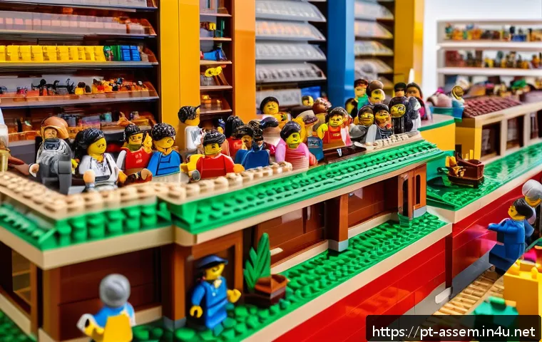 레고 브릭 개별 구매 방법 - A vibrant Brazilian LEGO collector’s marketplace scene, showing diverse sellers and buyers interacti...